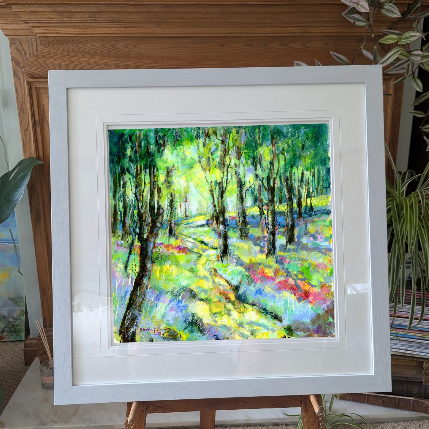 Spring Woodland Original Oil on Paper