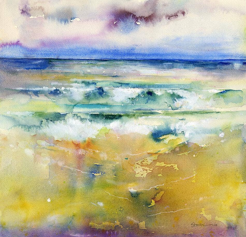 Making Waves - Seascape Art Print designed by artist Sheila Gill