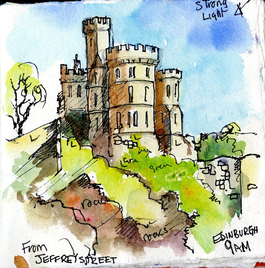 Watercolour sketchbook page by artist Sheila Gill