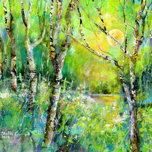 Painting the Birch Woods of the White Peak – Giclée Print