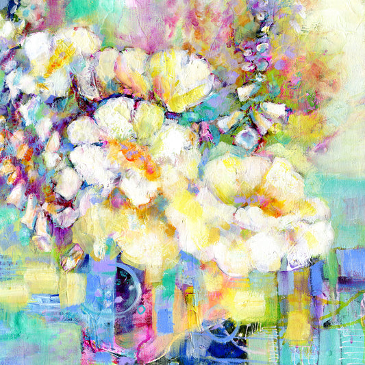 White Peonies & Foxgloves Original