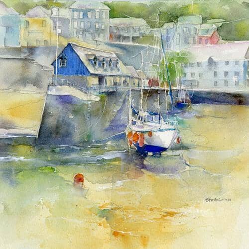 Mevagissey Harbour, Cornwall Giclée Art Print by Sheila Gill